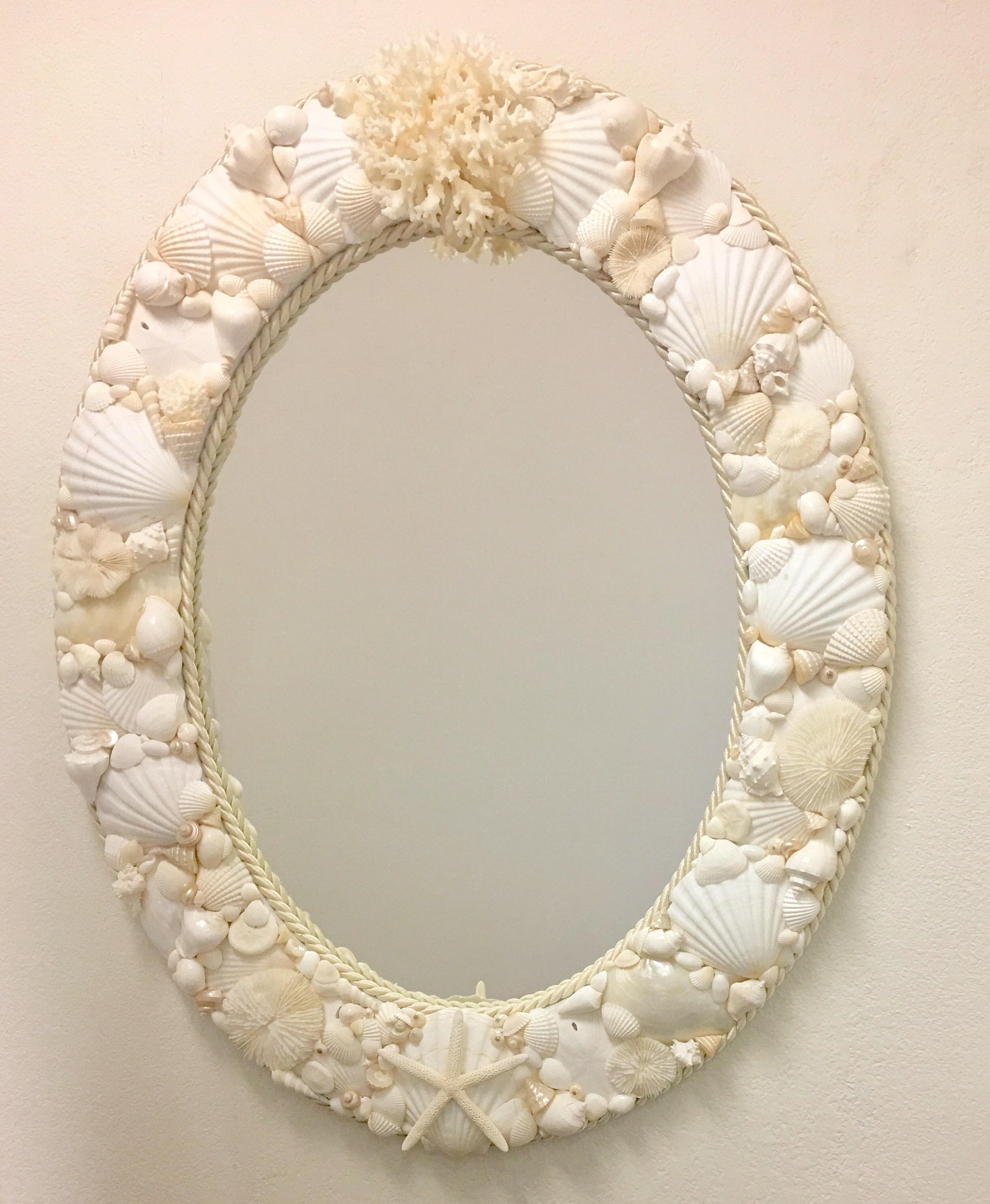 Seashell Mirror 24 X 30 Made to Order Beach Etsy