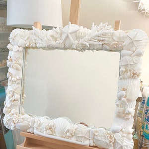 Seashell Mirror - Made to Order - beach decor coastal sea shell nautical