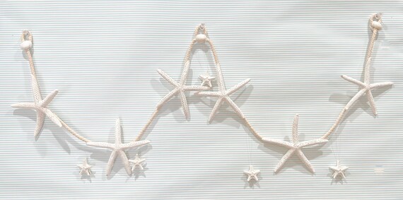 Nautical Decor Buoy & Starfish Garland - Beach Decor Garland Contemporary Accessories And Decor