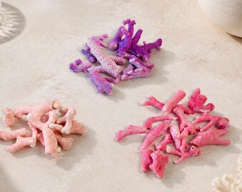 Natural Pink, Purple and Light Pink Coral Pieces - .25"-1.5" - (Not dyed)