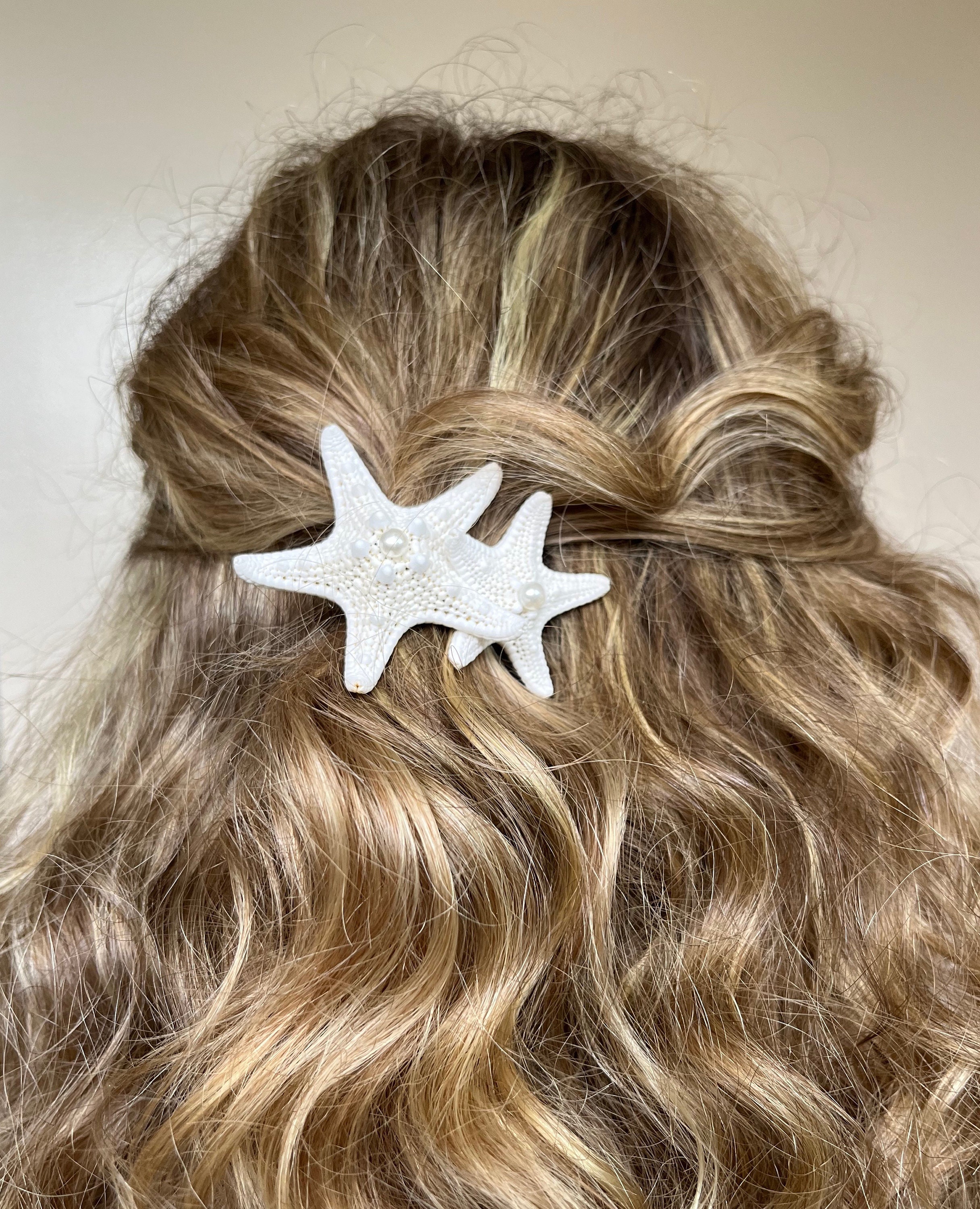 NIB Kirk’s Folly Crystal Starfish Hair Clip /Barrette Delicate Starfish Hair Clip with Pearls - Cassandra Lynne main image 2