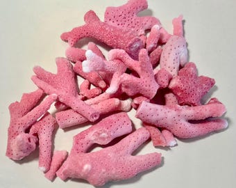 Natural (Not Dyed) Pink, Purple and Light Pink Coral Pieces - .25"-1.5"