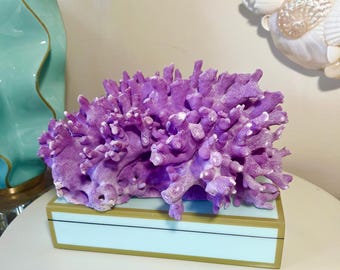 Rare Select Natural Purple Coral 10"w x 7.5"d x 4.75"h