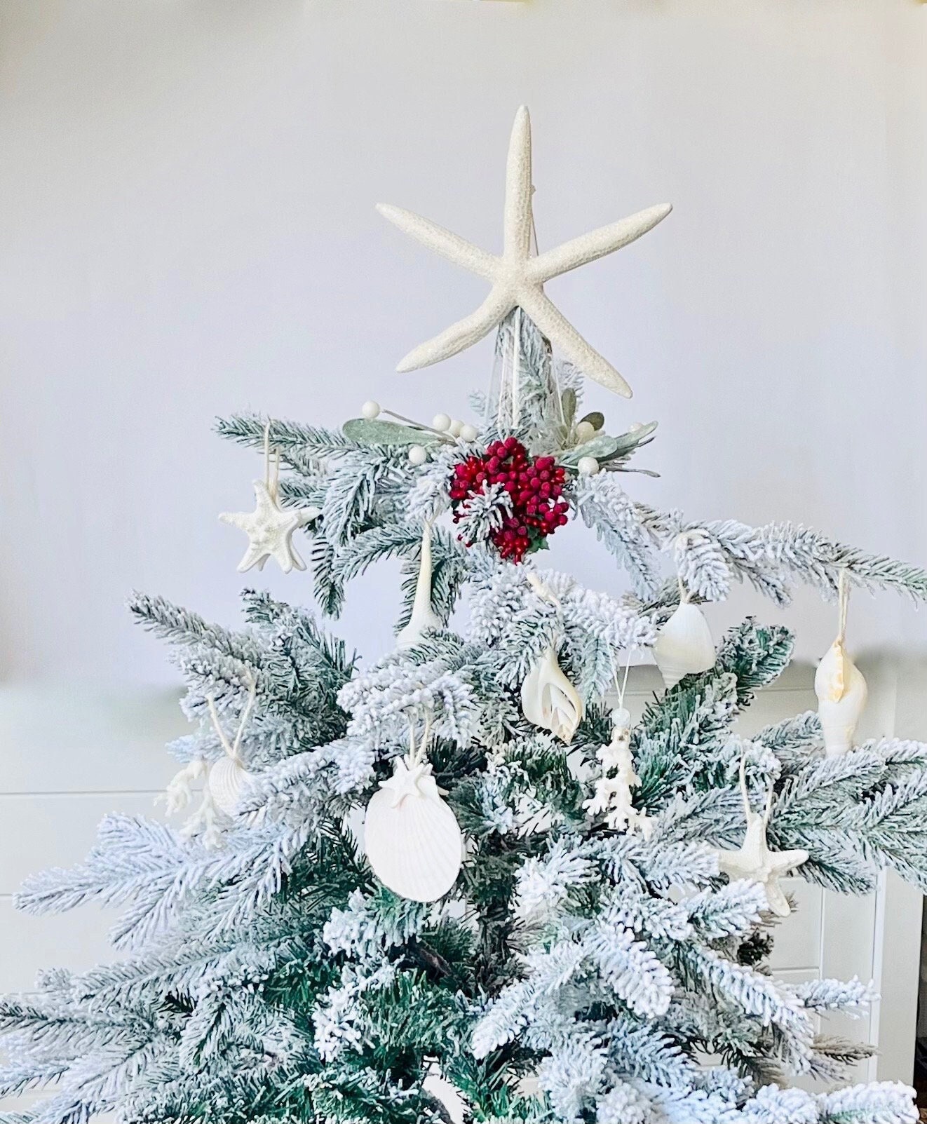 Fish Tree Topper Starfish Christmas Tree Topper - Natural Starfish - Coastal Beach Decor ...