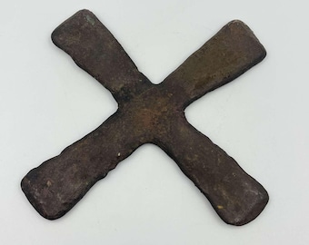 African Art - Katanga Cross - Handa - Primitive - Money - 19cm