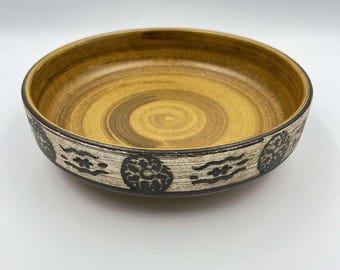West Germany pottery enameled earthenware bowl.