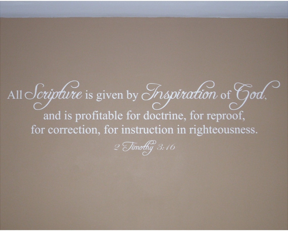 NEW Custom Bible Verse Vinyl Wall Art Scripture 2 Timothy 316 Etsy