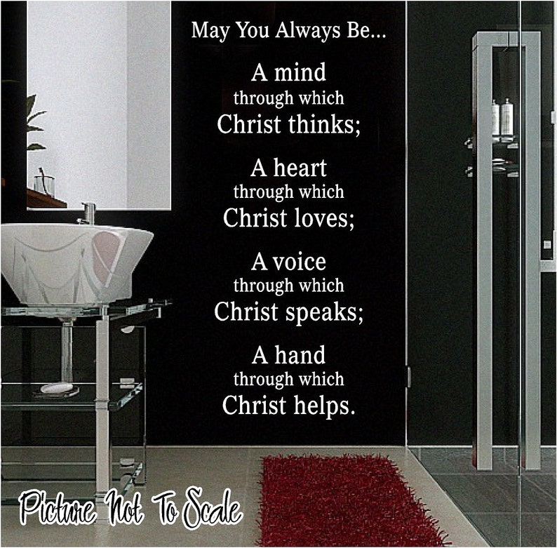 THE LORDS PRAYER Vinyl Wall Decal Bible Passage Any Color Etsy