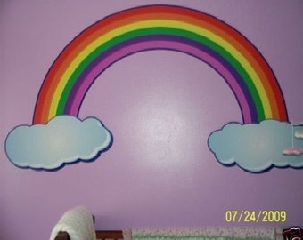 RAINBOW childs nursery home decor WALL DECAL Sticker