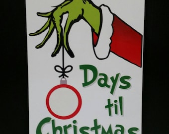 Grinch Countdown til Christmas Dry Erase Board