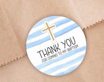 Boys Communion Stickers -  Baptism or Communion Stickers - Chalise Design Favor Stickers