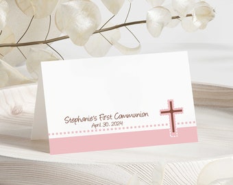 40 3.5x2" folded Place Cards - Communion Place Cards - Baptism Place Cards - Seating Cards - Personalized Place Cards - Custom Place Cards