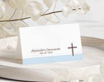 30 3x2" folded Place Cards - Communion Place Cards - Baptism Place Cards - Seating Cards - Personalized Place Cards - Custom Place Cards