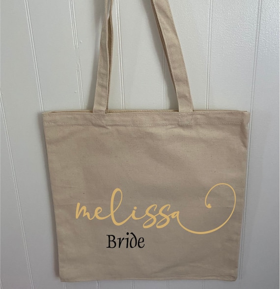 Bridal Shower Party Tote - Bridesmaid Tote - Bride Tote Bag - Maid of Honor Tote -Bachelorette Party Tote - Custom Tote Bag - Reusable Tote Il_570xn