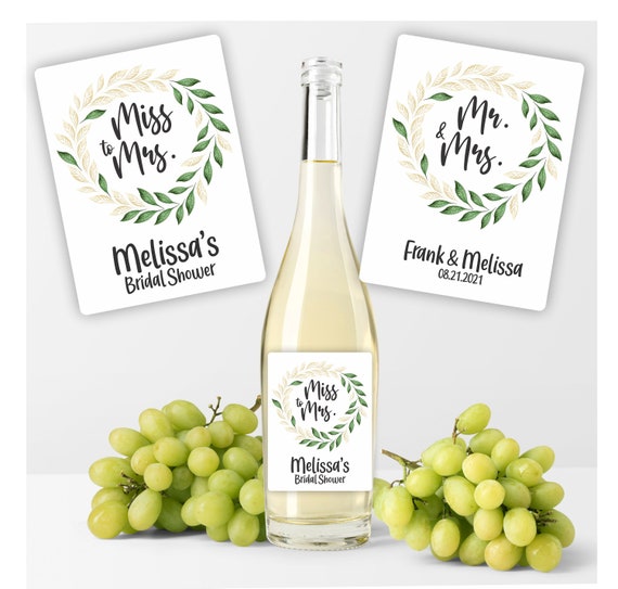 | Floral Bridal Shower Future Mrs Custom Wine Labels Bridal Shower Wine Bottle Label Floral Bridal Shower ChampagneWine Bottle Labels