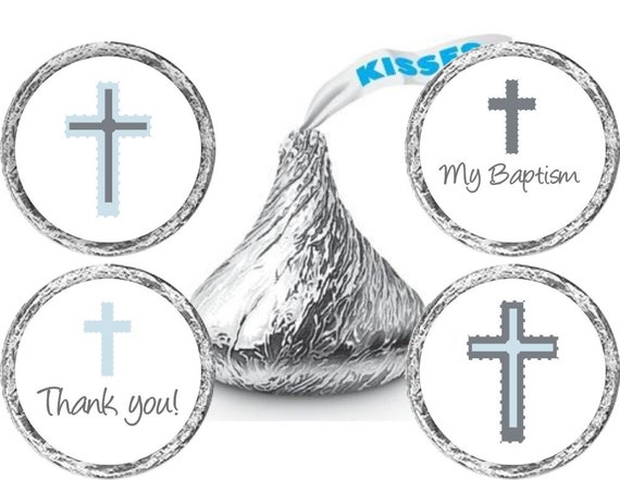 Boy Baptism Stickers - Baptism Candy Stickers - Baptism Favor Stickers - Baptism Candy Labels - Set of 324 Stickers Il_570xn