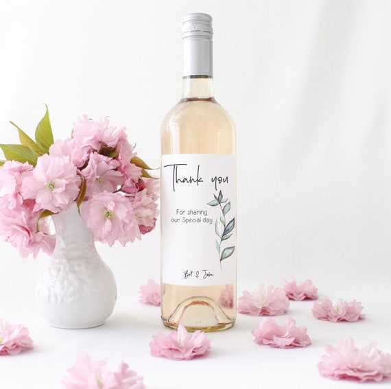 Elegant Wedding Thank You for Sharing our Special Day Wine Labels - Wedding Thank you Wine labels - Personalized Wine Bottle Labels Il_570xn
