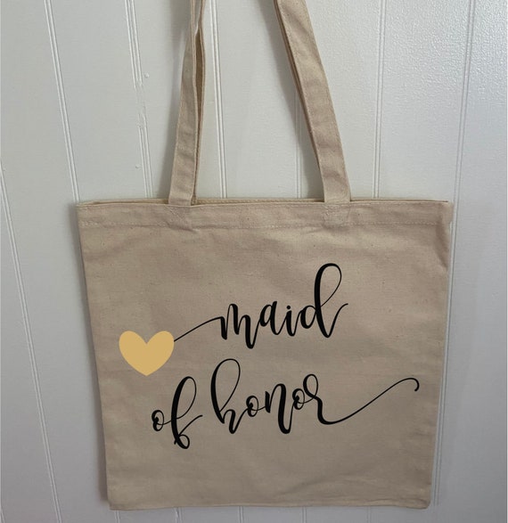 Maid of Honor Tote - Bride Tote Bag - Bridesmaid Tote - Bridal Shower Gift Tote - Bachelorette Party Tote - Custom Tote Bag - Reusable Tote Il_570xn