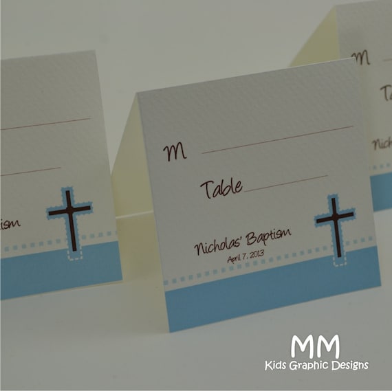 40 Square Place Cards - Communion Place Cards - Baptism Place Cards - Seating Cards - Personalized Place Cards - Custom Place Cards Il_570xn