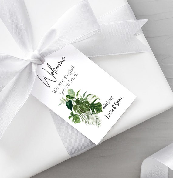 Wedding Welcome Tags - Greenery wedding favor Tags - Welcome Bag