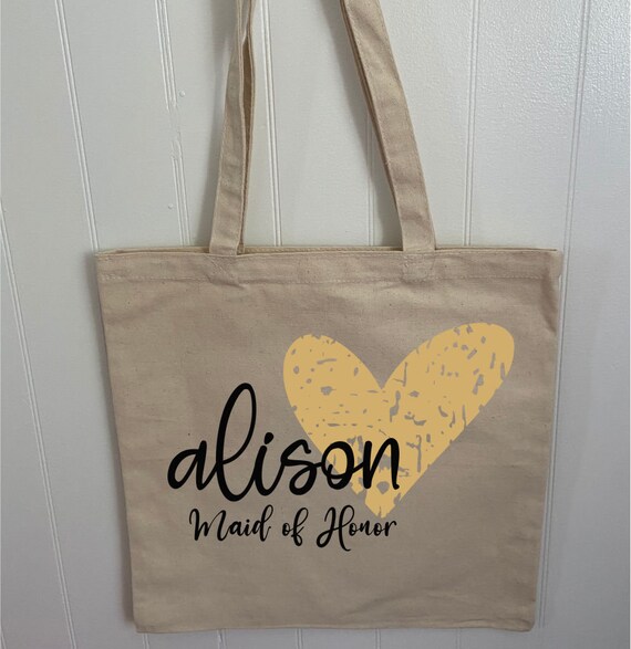 Maid of Honor Tote -Bride Tote Bag - Bridesmaid Tote - Bridal Shower Gift Tote - Bachelorette Party Tote - Custom Tote Bag - Reusable Tote Il_570xn