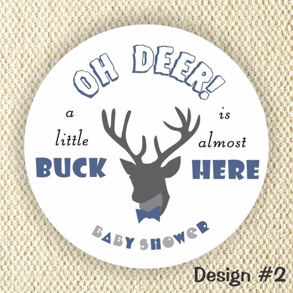 Oh Deer Baby Shower Stickers Little Buck Stickers It s a Boy