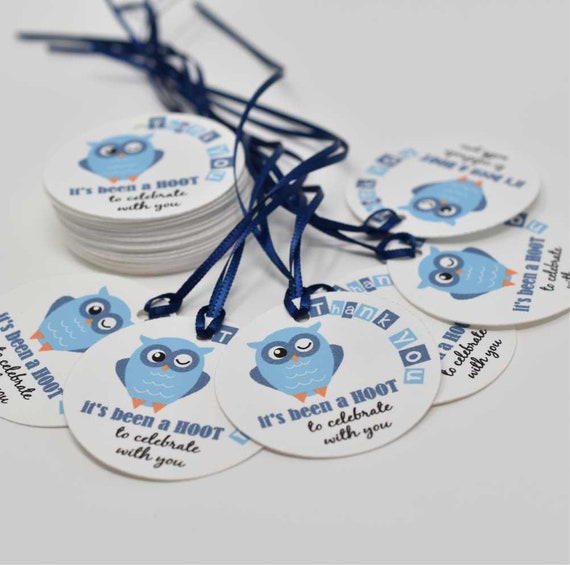 Owl Party Favor Tags - Thank you for celebrating favor tags - Owl Favors Tags Il_570xn