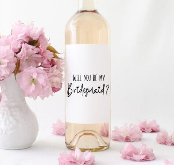 Will you be my Bridesmaid Wine Labels - Will you be my Maid of Honor Wine labels - Personalized Wine Bottle Labels Il_570xn