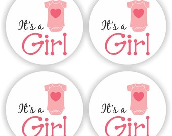 Baby Shower Stickers - It is a Girl Stickers - Baby Shower Candy Stickers - Footprint Candy Stickers - Set of 324 Stickers