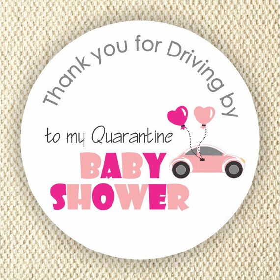Quarantine Baby Shower Stickers Baby Shower during Social Distance