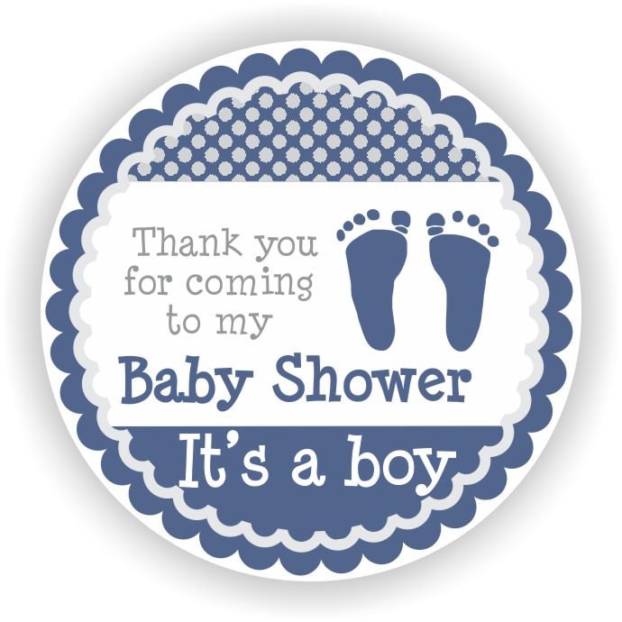 It is a Boy Baby Shower - Thank You 2inch circle Stickers - Baby Shower Labels - Envelope Seal - Address Labels - Personalized Labels