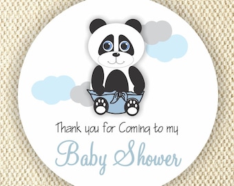 Baby Panda Favor Stickers - Baby Shower Stickers - Baby Panda stickers