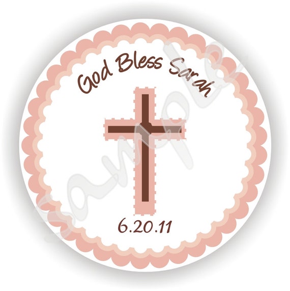 40 Thank You 2 inch circle Stickers - Birthday - Envelope Seal - Address Label - Baptism - Communion - Personalized Il_570xn