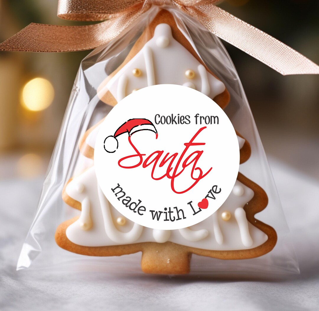 Cookies From Santa Labels - Personalized Holidays Stickers - Happy ...