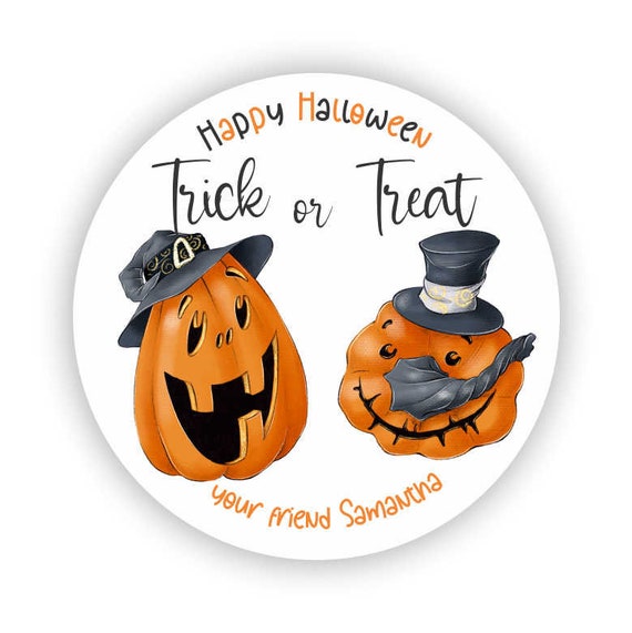Cute Jack O'lantern Stickers - Trick or Treat Stickers - Funny