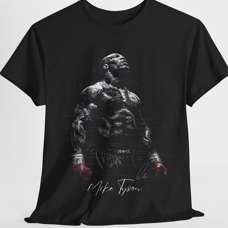 Black Mike Tyson Graphic Print T-Shirt