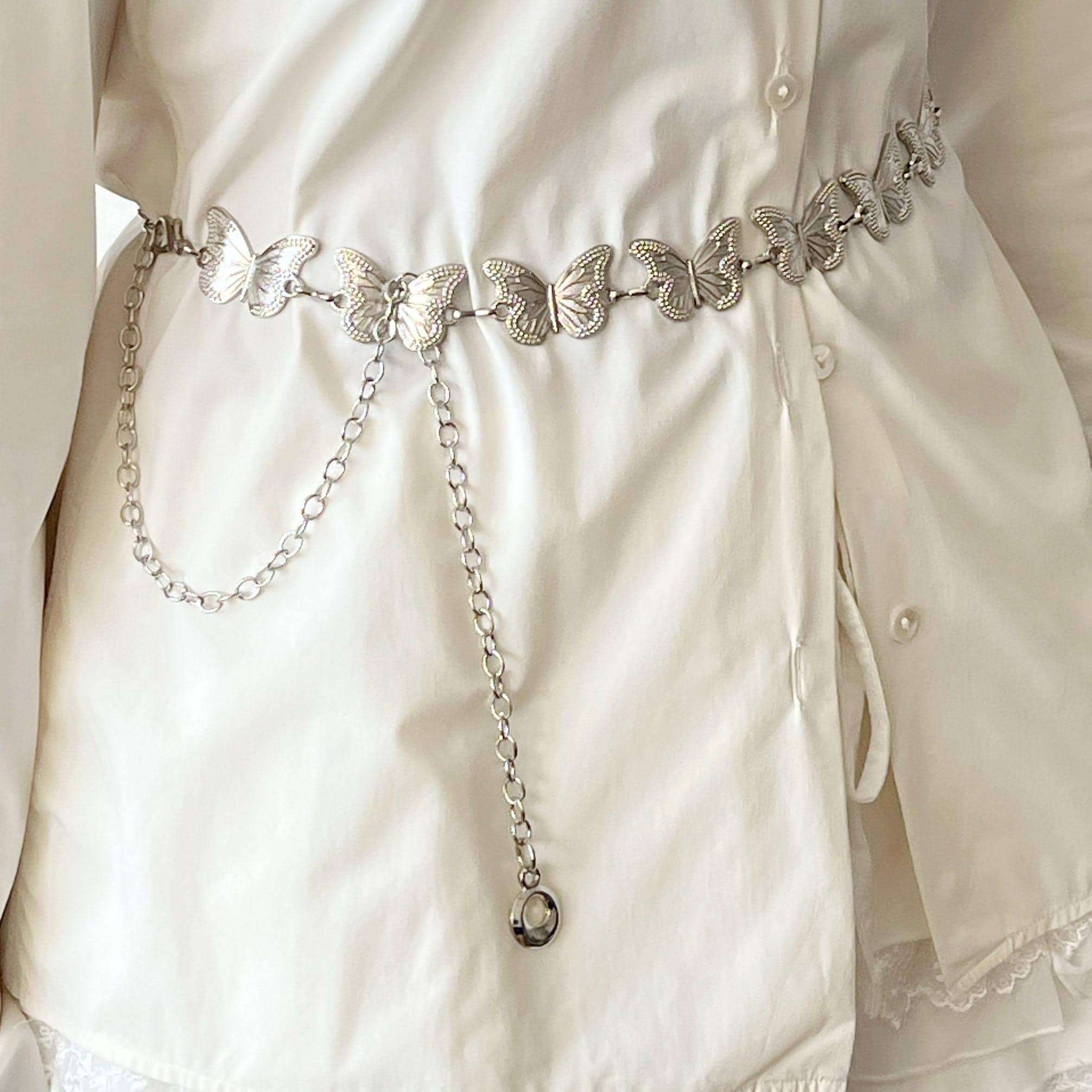 plus size silver belt