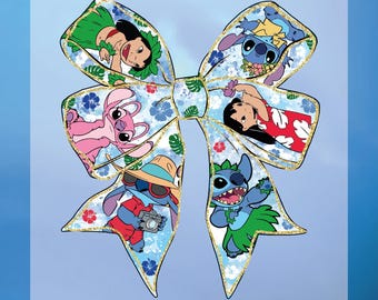 Lilo & Stitch DTF Transfer: Coquette Shirt Heat Transfer Design