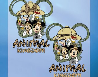 Animal Kingdom Dtf, Safari Vacation Shirt Design Dtf Transfer, Mickey Minnie Dtf Ready To Press, Disney Family Shirt Design, Heat Transfer