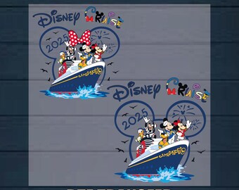 Disney Cruise 2025 Dtf Transfer, Mickey Minnie Dtf Ready To Press, Disney Family Shirt Design, Disney Cruise Design Dtf Print, Heat Transfer