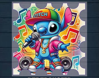 Musician Stitch DTF Transfer: Trendy Shirt Design