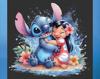 Lilo & Stitch DTF Transfer: Summer Shirt Design, Ready to Press