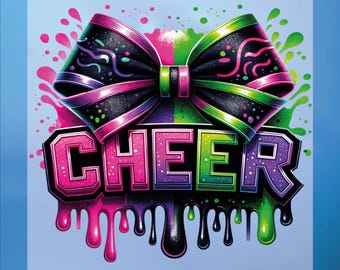Cheerleading Coquette DTF Print: Trendy Cheer Design (Ready To Press)