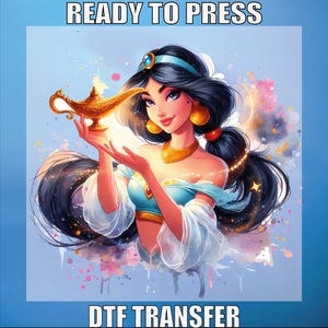 Princess Jasmine Dtf Transfer, Princess Design Ready For Press, Shirt Design Dtf Transfer, Disney Dtf Print, Bulk Dtf Transfer,Heat Transfer
