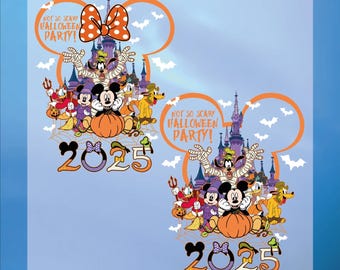 Mickey & Minnie Halloween DTF Transfer: Not So Scary Party Design