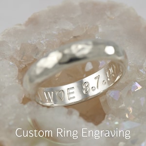 Wedding Ring Engraving- Add Custom Ring Engraving- Engraving Inside Ring, Traditional Hand Engraved Technique, Engraved To Order