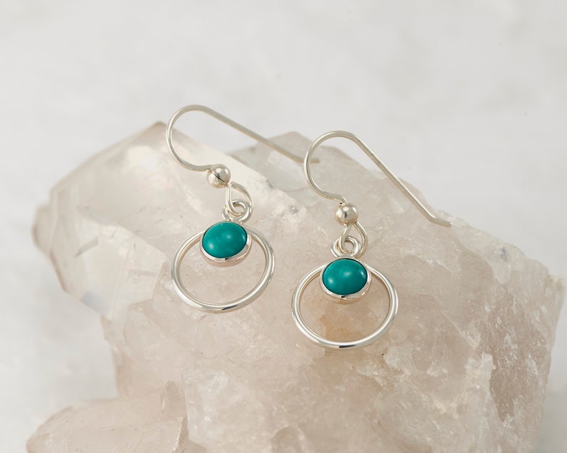 Orecchini Pendenti Stile Vintage – Turchese E Argento Placcato – Dangle/drop – Vintage Stories - Foto 4
