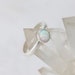 Opal Ring - Silver Opal Ring- White Opal Engagement Ring - Solitaire Opal Ring- Sterling Silver Gemstone Ring- October birthstone