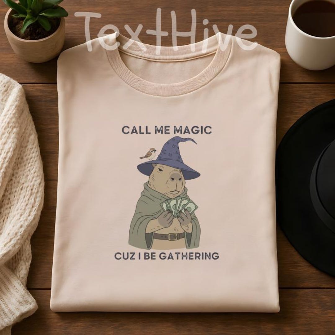 Capybara Wizard Meme Shirt, Funny Graphic Tee - Etsy