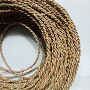 3mm Natural Rope, Twisted Mendong Rope, Ecofriendly Crafting Rope, Rustic Rope, Natural Fiber, Natural Cord